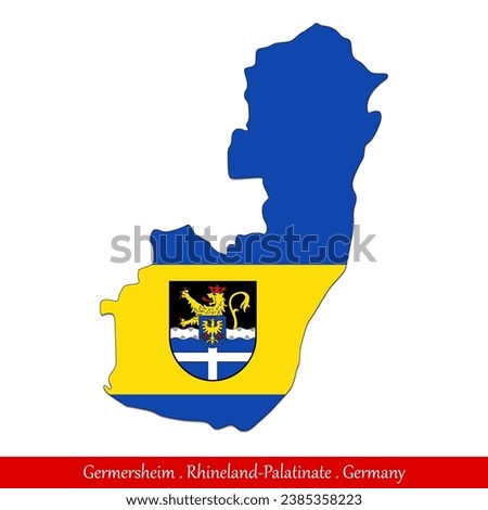 Germersheim Flag - Rhineland-Palatinate,Germany (EPS)