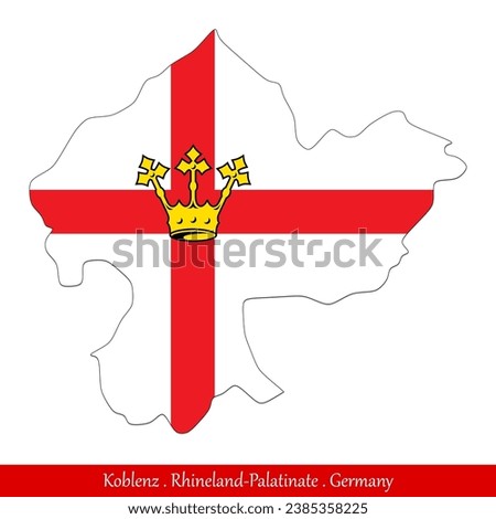 Koblenz Flag - Rhineland-Palatinate,Germany (EPS)