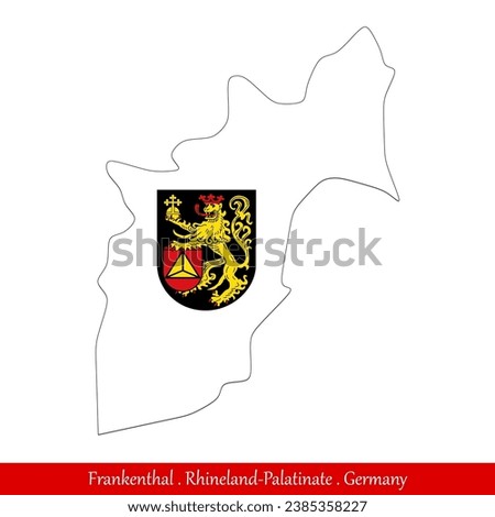 Frankenthal Flag - Rhineland-Palatinate,Germany (EPS)