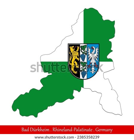 Bad Dürkheim Flag - Rhineland-Palatinate,Germany (EPS)