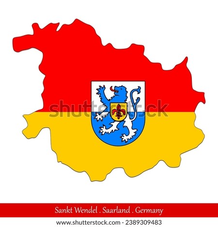 Sankt Wendel Flag - Saarland, Germany (EPS)