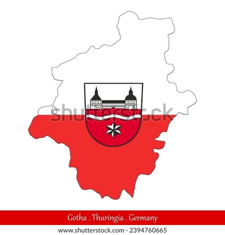 Gotha Flag - Thuringia, Germany (EPS)