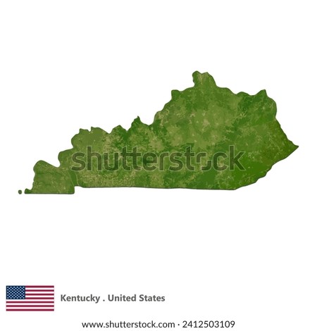 Kentucky, States of America Topographic Map (EPS)