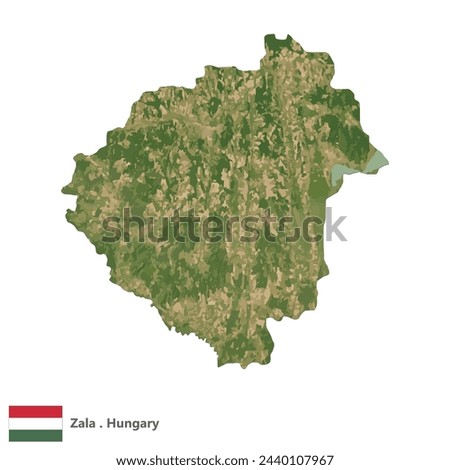 Zala, County of Hungary Topographic Map (EPS)