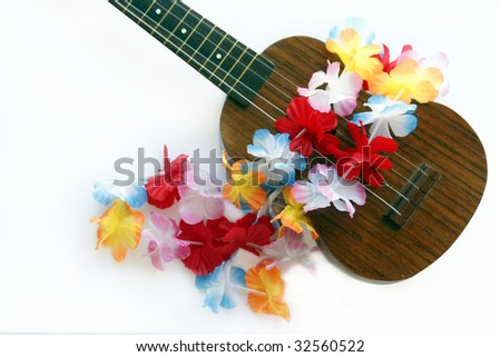 Ukulele And Hawaii Lei Stock Photo 32560522 : Shutterstock