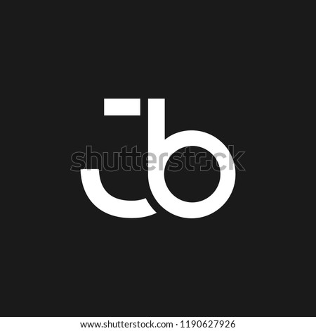 creative minimal JB logo icon design in vector format with letter J B Stock fotó © 