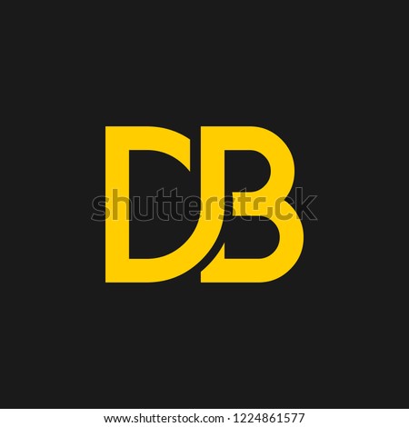 DB logo designed with letter D B in vector format.
