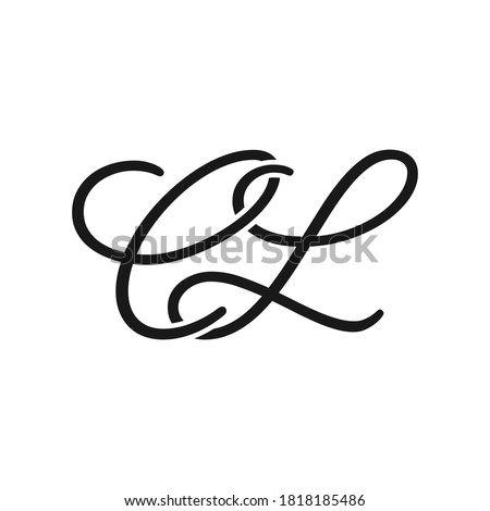 creative minimal CL logo icon design in vector format with letter C L Stock fotó © 