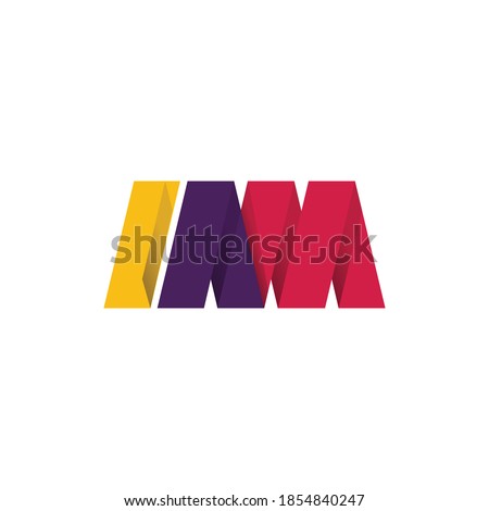 The design of the basic shape of the IAM letters which is made colorful and looks interesting and unique, can be used for logo and icon designs