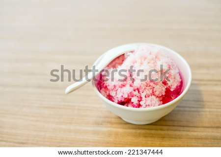 The shaved ice desserts in Thailand
