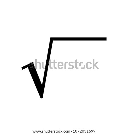 Math symbols vector and Math icons square root symbol