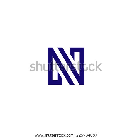 Unique Dark Blue Capital Letter N Stock Vector Illustration 225934087 ...