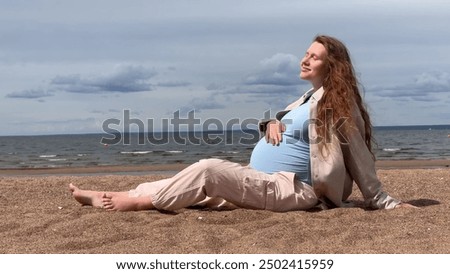 Similar – Image, Stock Photo Shore near sea with cliffs at sunset time