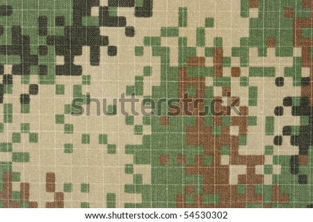 army vintage digital military camuoflage fabric, background digital style pattern, old used fabric