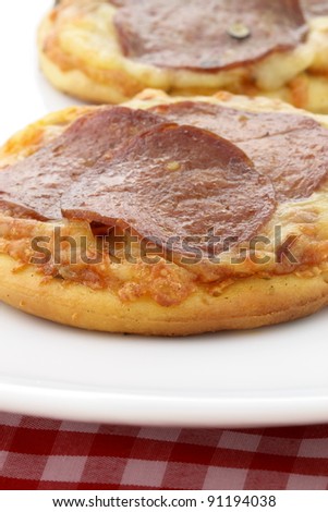 delicious pizza Hors d\'oeuvre or  finger food appetizer