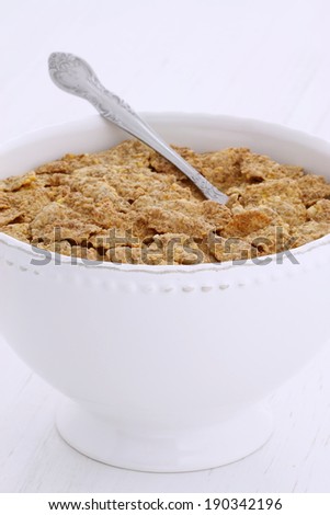 Delicious and nutritious lightly toasted whole wheat cereal on retro vintage styling