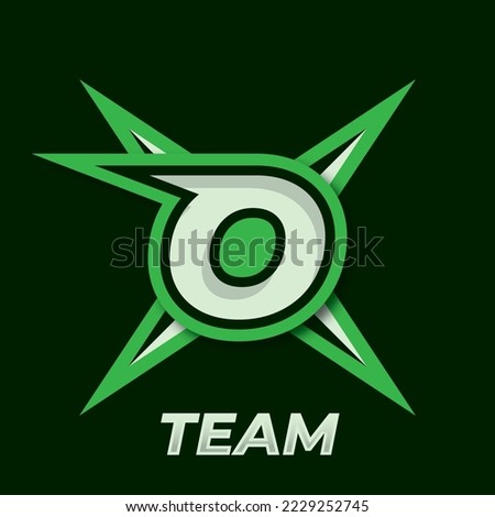 Initial O simple esport logo design element, gamer logo, star icon, sword gamer, shuriken logo Zdjęcia stock © 