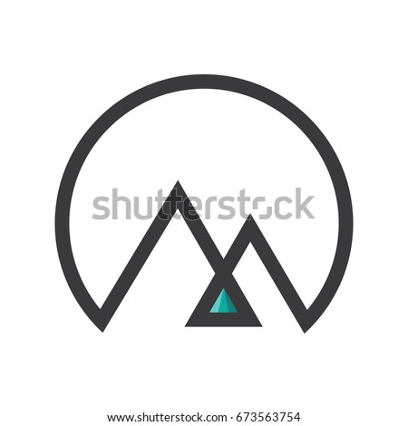 mountain icon. mountain logo template