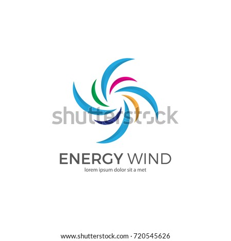 abstract wind logo template.