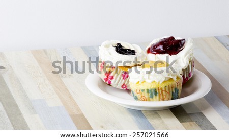 Three fruits cake it is beautiful and yummy very much
