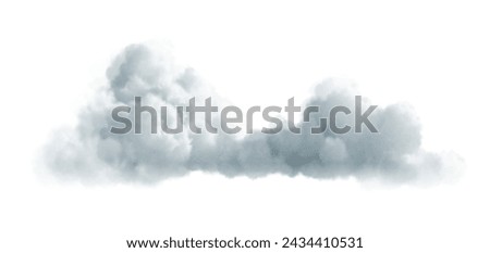 Realistic Clouds, Clear Sky. Outdoor Nature Weather. White Fluffy Clouds Isolated. Cloudscape Design. Vector Illustration