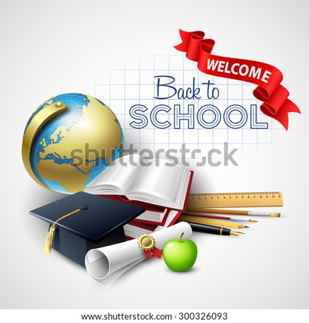 Welcome back to school. Vector illustration EPS 10