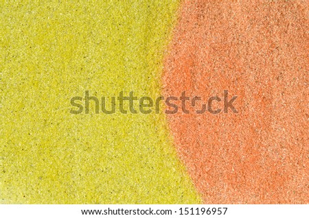 Background half and half Colored sand