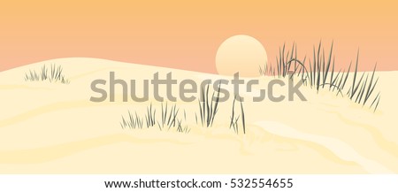 Stock Vector Illustration A Sandy Dune In Stock Vector Illustration A Sandy Dune In