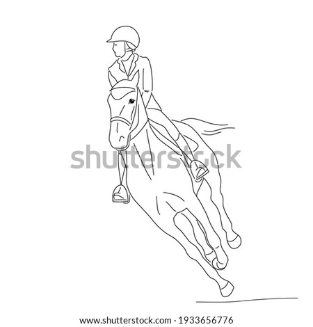 Girl Riding Horse Drawing | Free download on ClipArtMag