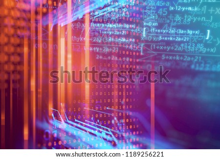 science formula and math equation abstract background. concept of machine  learning and artificial intelligence. - Stock Image - Everypixel
