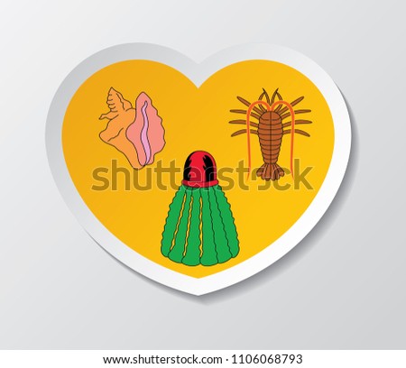 Turks and Caicos Islands flag heart  vector