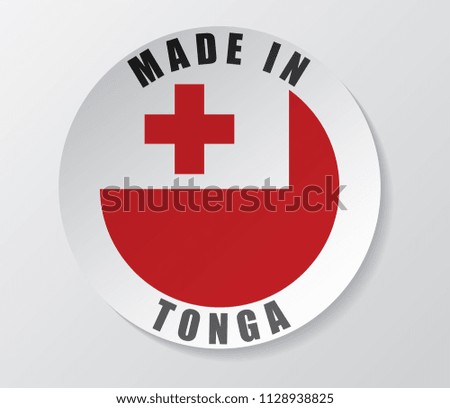 made in tonga flag vector