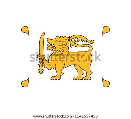 emblem logo of sri lanka flag vector