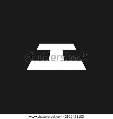 letter H logo negative space vector