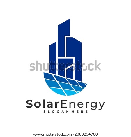 Solar city logo vector template, Creative Solar panel energy logo design concepts