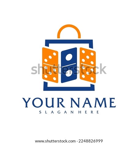 Shop Domino logo vector template, Creative Domino logo design concepts