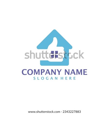 Like House logo design vector. Home logo design template concept