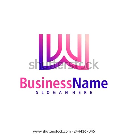 Letter W logo design vector. Creative Initial W logo concepts template