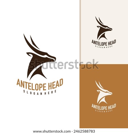 Antelope logo design vector. Creative Antelope head logo concepts template