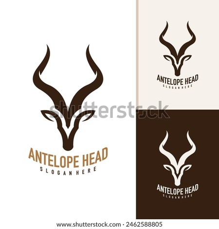 Antelope logo design vector. Creative Antelope head logo concepts template