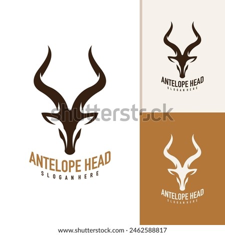 Antelope logo design vector. Creative Antelope head logo concepts template