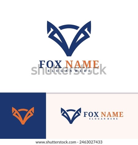 Fox logo vector template, Creative Fox head logo design concepts