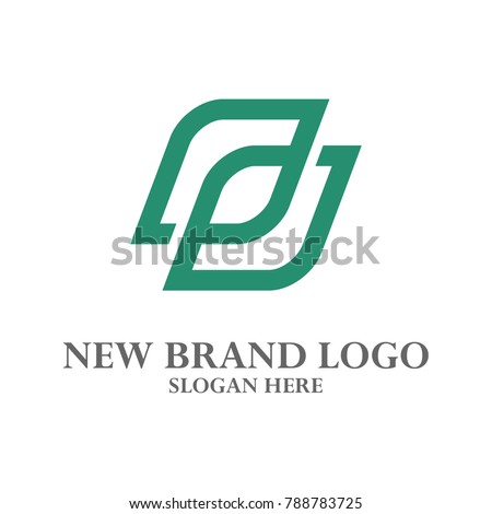 P Logo Vector. P, I, E, S, N, Q, O, R, C, B, L, F, U, V Logo Vector Stock fotó © 