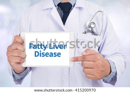 Fatty Liver Disease Doctor holding digital tablet Fatty Liver Disease Doctor holding digital tablet