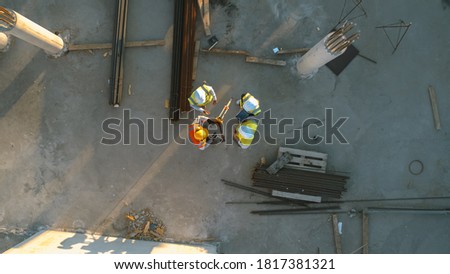 Image, Stock Photo Construction area from top view of a drone