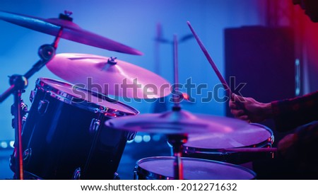 Similar – Image, Stock Photo Musician playing drum Man