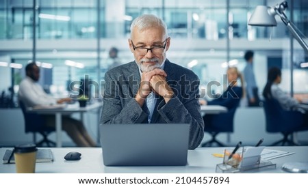 Similar – Image, Stock Photo Man sitting on his pretty motorcycle