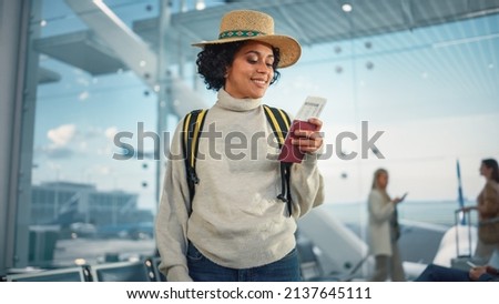 Similar – Image, Stock Photo Waiting travellers in the warm evening light