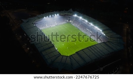 Similar – Image, Stock Photo Football stadium, aerial view
