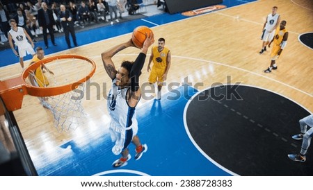 Similar – Image, Stock Photo young man playing basketball outdoor on bright sunny summer day